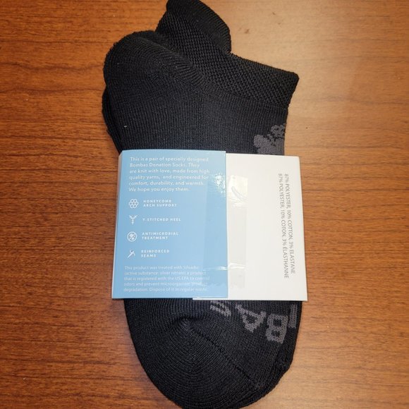 Bombas Socks Women's Small Solids Ankle Sock Qty 2 Pairs New - Picture 2 of 9